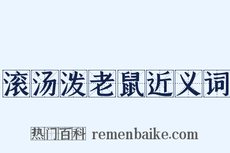 滚汤泼老鼠近义词是什么意思的图片